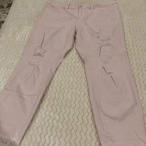 Distressed Skinny ankle pants
